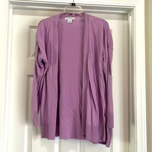 Liz Claiborne violet long sleeve open cardigan